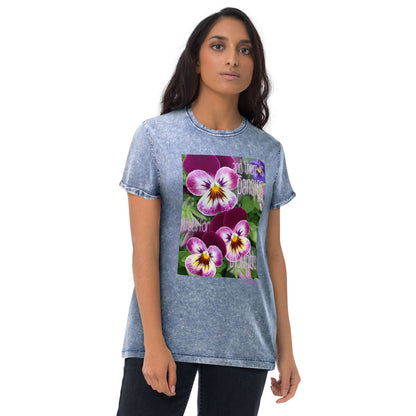 and there is pansies ... ! Shakespeare. Denim T-Shirt, Unisex