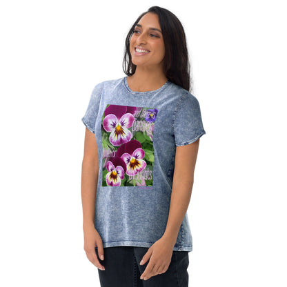 and there is pansies ... ! Shakespeare. Denim T-Shirt, Unisex